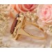 Rauchquarzring Gold 333 8K brauner Rauchquarz 7.4ct Antikschmuck