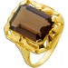 Rauchquarzring Gold 333 8K brauner Rauchquarz 7.4ct Antikschmuck