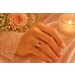 Zirkonia Ring Rosegold 750 18K roter Zirkonia 1.0ct Antikschmuck 1950