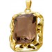 Rauchquarz Anhänger Gold 333 8K brauner Rauchquarz 20ct Antikschmuck
