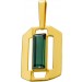 Turmalin Anhänger Gold 333 8K grüner Turmalin 4.8ct Antikschmuck