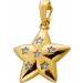 Diamant Stern Anhänger Gold 585 14K Diamanten 0.06ct 