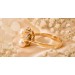 Perlenring Gold 585 14K Akoyaperlen Brillanten 0.10ct