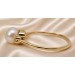 Perlenring Gold 333 8K Akoyaperle 6.7mm Diamanten 0.04ct