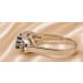 Saphir Ring Weißgold 585 14K blaue Saphire 0.36ct Antikschmuck 