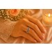 Saphir Ring Weißgold 585 14K blaue Saphire 0.36ct Antikschmuck 
