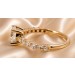 Zirkonia Ring Gold 750 18K weiße Zirkonia Steine 1.4ct