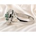 Smaragd Ring Weißgold 585 14K grüne  0.35ct Antikschmuck