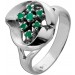 Smaragd Ring Weißgold 585 14K grüne  0.35ct Antikschmuck