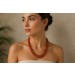 Bernsteinkette baltische Bernsteine cognac-braun Butterscotch Antikschmuck