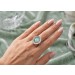 Opal Cabochon Ring Weißgold 750 18K Opal 4ct Brillanten 1.4ct 