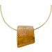 Rutilquarz Halsreif vergoldet gold brauner Rutilquarz 194ct 