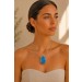 Opal Halsreif Silber 925 Atakama Opal Edelstein 160ct 