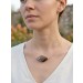Muskovit Collier vergoldet anthrazit Muskovit Edelstein 65ct.