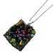 Amethyst Kette Silber 925 lila gold grüne Aura Amethyst Druse 85ct