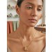 Rutilquarz Kette vergoldet weiss goldener Rutilquarz Edelstein 36ct