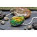 Ammolit Schlangenkette Silber 925 grün orange blauer Ammolit Edelstein 60ct.