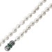 Perlenkette 82cm Akoyaperlen 7-6.3mm grünen Smaragde 0.18ct
