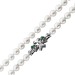 Perlenkette 58cm Akoyaperlen 7-6.5mm grüne Smaragde Antikschmuck