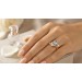 Blautopas Ring Gold 585 14K karibikblauer Blautopas Diamanten 0.03ct