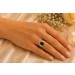 Turmalin Ring Gold 333 8K grüner Turmalin 3.9ct Antikschmuck