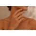 Memoire Ring Weißgold 585 14K Brillanten 0.18ct