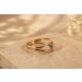 Rubin Ring Gold 750 18K Zirkonia synth. Rubine Saphire Smaragde 0.12ct