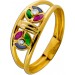 Rubin Ring Gold 750 18K Zirkonia synth. Rubine Saphire Smaragde 0.12ct