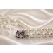 Perlenkette 48cm Akoyaperlen Brillant 0.30ct lupenrein Rubine 0.4ct 
