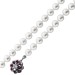 Perlenkette 48cm Akoyaperlen Brillant 0.30ct lupenrein Rubine 0.4ct 