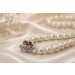 Perlenkette 62cm Akoyaperlen Rubine 0.36ct Weissgold 585