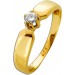 Solitärring Gold 585 14K Brillant 0.10ct Verlobungsring