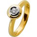 Solitärring Gold 585 14K Brillant 0.10ct Verlobungsring