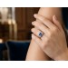 Tansanit Ring Platin 950 blauer Tansanit 3.3ct Brillanten 0.28ct