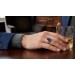 Lapislazuli Ring Gold 585 14K azurblauer Lapislazuli 3.3ct