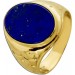 Lapislazuli Ring Gold 585 14K azurblauer Lapislazuli 3.3ct