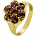 Granatring Gold 333 8K weinrot-braune Granate 1.75ct Antikschmuck