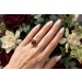 Granatring Gold 333 8K weinrot-braune Granate 1.75ct Antikschmuck