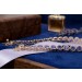 Tennisarmband Gold 585 14K azurblaue Tansanite 15ct