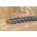 Perlenkette 47cm Akoyaperlen 7.6-7mm Top AA Gold 585 14K