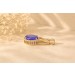 Tansanit Anhänger Gold 585 14K blauer Tansanit Brillanten 0.37ct