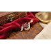 Diamant Anhänger Gold 585 roter Spessartin Diamanten 0.06ct