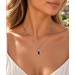 Diamant Anhänger Gold 585 roter Spessartin Diamanten 0.06ct