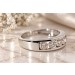 Memoirering Platin 950 champangerfarbene Brillanten 1ct