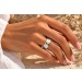Damenring Palladium Gold 750 18K ice scratch Antikschmuck 2006
