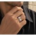 Damenring Palladium Gold 750 18K ice scratch Antikschmuck 2006