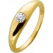 Solitärring Gold 585 14K Lab Grown Brillant 0.07ct 