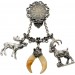 Jäger Trachten Schmuck Silber 835 1 Mark Münze Antikschmuck 1910 