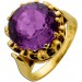 Amethyst Ring Gold 585 14K lila Amethyst 7.5ct Antikschmuck