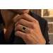 Turmalin Ring Gold 333 8K grüner Turmalin 4.7ct Antikschmuck
